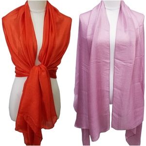 2Pcs Long Large Scarf Shawl Wrap Bridal scarf Set